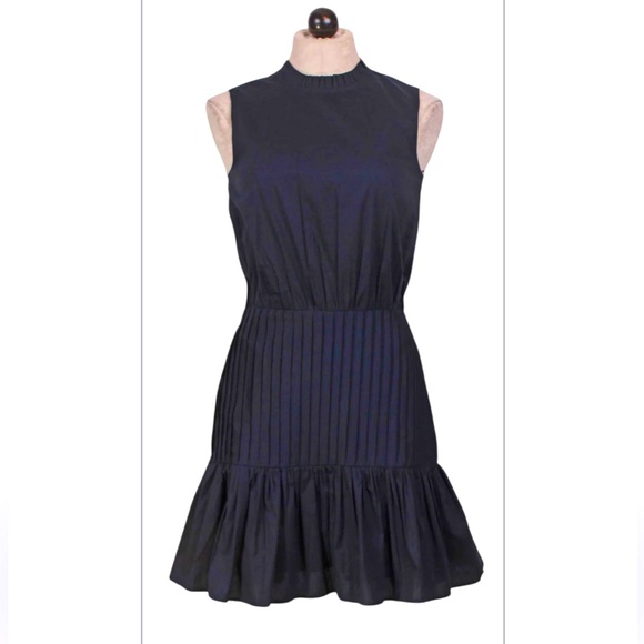KLEID Dresses & Skirts - KLEID  Niza NAVY BLUE  Luxury UPSCALE  Sophisticated Pleated  MINI DRESS  Size L